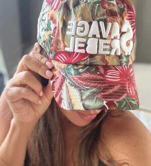 Kbethos Savage Rebel Floral Hawaiian Print Baseball Cap
